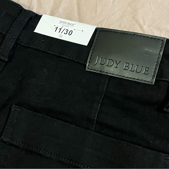 Judy Blue NWT Los Angeles Straight Fit Women Blk Stretch High Waist Jeans 11/30 - Picture 7 of 10